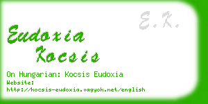 eudoxia kocsis business card